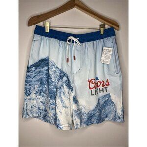 Coors Light Swim Trunks Board Shorts Lined Men's 32/34 Blue